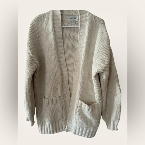 American Eagle Outfitters Sweaters - American Eagle Cream Knit Cardigan XS Cozy Open Front
